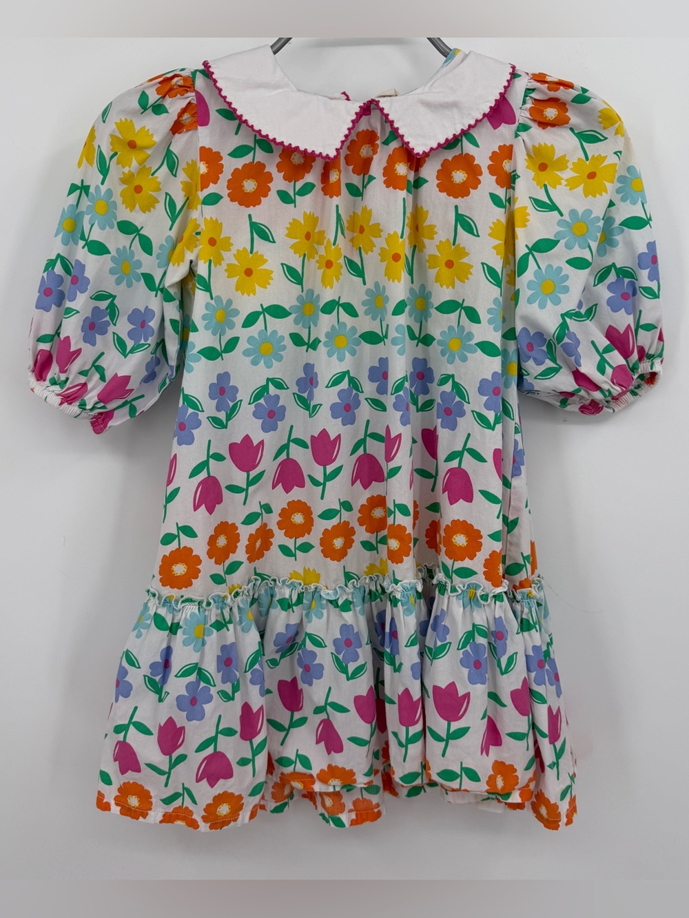Little Bird by Jools Oliver Floral Puff-Sleeve Dress with Peter Pan Collar 5-6yr